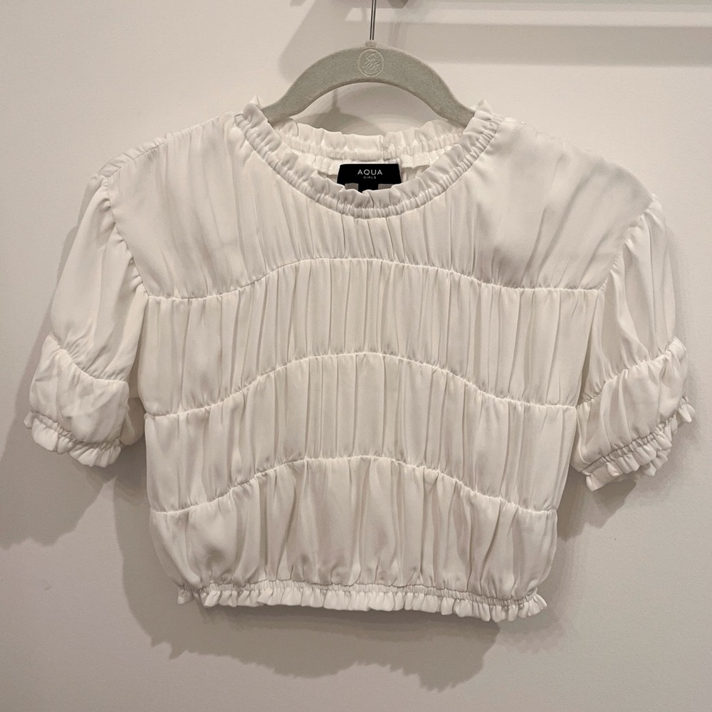 AQUA girls white blouse